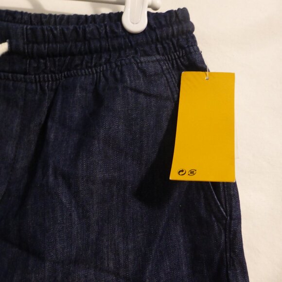 H&M | kids 12-13 years | Dark Blue Lightweight Pull-On Denim / Jean Shorts | NWT - Picture 5 of 16